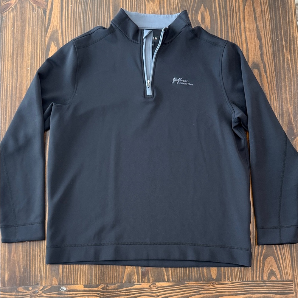 Chase 54 Golf Pullover Men’s Black Half-Zip Large Sweatshirt Golfcrest Logo